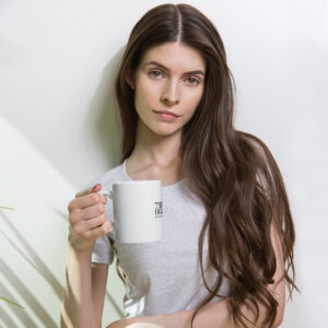 mug blanc brillant